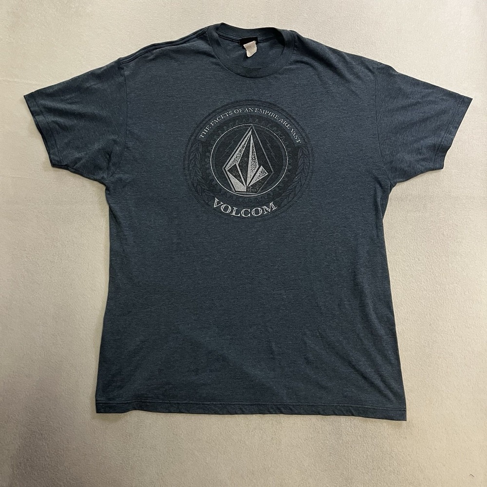 Vintage Volcom Graphic T-Shirt Men's Size XL Blue Short Sleeve 90s Y2K Tee